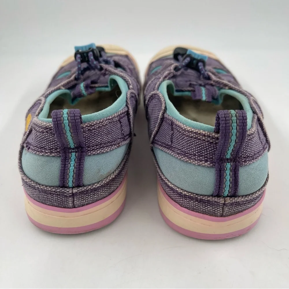 Keen Kids Newport H2 Purple Distressed Canvas Outdoor Hiking Water Shoes-Size 3Y